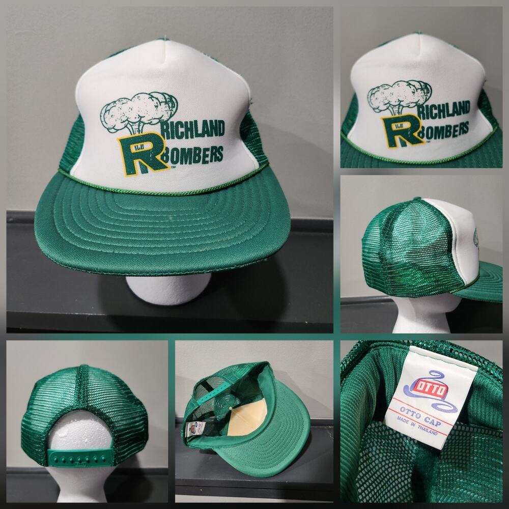Richmond Bombers Hockey Mesh Trucker Snapback‎ Hat Cap